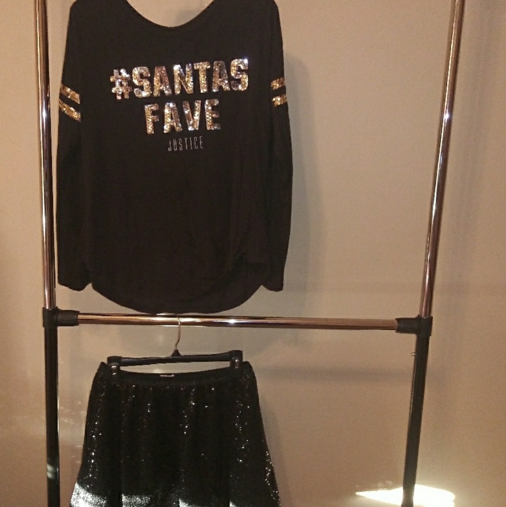 2 pc Christmas Holiday Sequin set